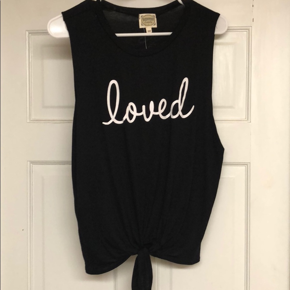 FINAL DROP!! Black tank size Large with ties NWT